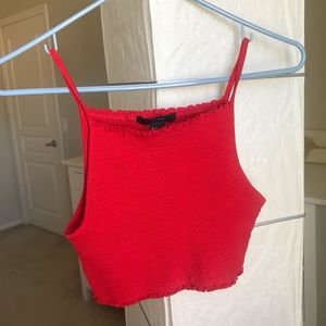 Red cropped halter top ✨